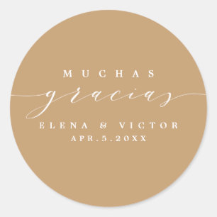 ELEGANT SCRIPT MUCHAS GRACIAS   DANK U STICKER