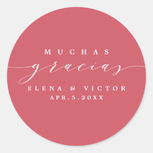 ELEGANT SCRIPT MUCHAS GRACIAS   DANK U STICKER