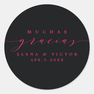 ELEGANT SCRIPT MUCHAS GRACIAS   DANK U STICKER