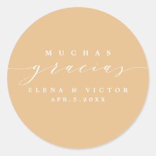 ELEGANT SCRIPT MUCHAS GRACIAS   DANK U STICKER