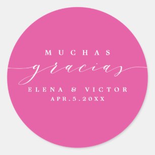 ELEGANT SCRIPT MUCHAS GRACIAS   DANK U STICKER