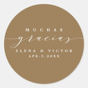 ELEGANT SCRIPT MUCHAS GRACIAS   DANK U STICKER