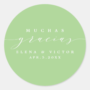 ELEGANT SCRIPT MUCHAS GRACIAS   DANK U STICKER
