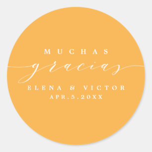 ELEGANT SCRIPT MUCHAS GRACIAS   DANK U STICKER