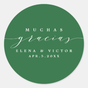 ELEGANT SCRIPT MUCHAS GRACIAS   DANK U STICKER