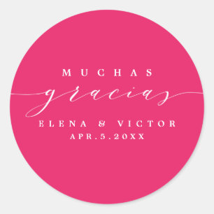 ELEGANT SCRIPT MUCHAS GRACIAS   DANK U STICKER
