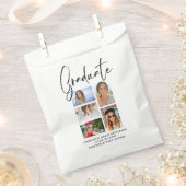 Elegant Script Multi Photo Afstuderen Afstuderen Bedankzakje (Geknipt)