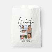 Elegant Script Multi Photo Afstuderen Afstuderen Bedankzakje (Voorkant)