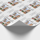 Elegant Script Multi Photo Afstuderen Afstuderen Cadeaupapier (Hoek)