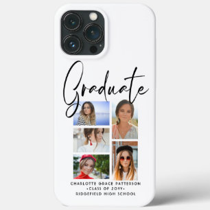 Elegant Script Multi Photo Afstuderen Afstuderen Case-Mate iPhone Case