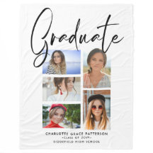 Elegant Script Multi Photo Afstuderen Afstuderen