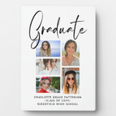 Elegant Script Multi Photo Afstuderen Afstuderen Fotoplaat (voorkant)