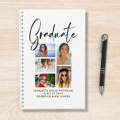 Elegant Script Multi Photo Afstuderen Afstuderen Notitieboek