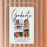 Elegant Script Multi Photo Afstuderen Afstuderen Perfect Poster<br><div class="desc">Het Elegant Manuscript Multi Afstuderen van de Foto Afstuderen Poster kenmerkt vijf van uw favoriete foto's van uw college of middelbare school afstuderen met de droommoderne zwarte bekleding van het calligrafische manuscript "Afstuderen". Eenvoudig,  stijlvol en stijlvol afstuderen,  handige cadeautjes. Creëer door ©Evco Studio www.zazzle.com/store/evcostudio</div>