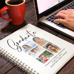 Elegant Script Multi Photo Afstuderen Afstuderen Planner<br><div class="desc">Het Elegant Manuscript Multi Afstuderen van de Foto Afstuderen Planner vijf van uw favoriete foto's van uw college of middelbare school afstuderen met de droommoderne zwarte bekleding van het calligrafische manuscript "Afstuderen". Eenvoudig,  stijlvol en stijlvol. Creëer door ©Evco Studio www.zazzle.com/store/evcostudio</div>