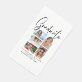 Elegant Script Multi Photo Afstuderen Afstuderen Servet (Hoek)