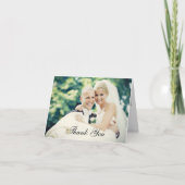 Elegant Script Multiple Photo Wedding Bedankkaart (Voorkant)