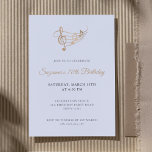 Elegant Script Muzieknoten Verjaardag Kaart<br><div class="desc">Deze bewerkbare elegante 70e verjaardagsuitnodiging is voorzien van een golvende notenbalk met muzieknoten en een drievoudige sleutel in faux gold op een witte achtergrond, aangevuld met moderne scripttypografie. Perfect voor verjaardagsfeestjes voor volwassenen, muziekevenementen en muziekliefhebbers. Pas het aan met uw eigen tekst en gebruik de bewerkingstool om de lettergrootte en...</div>
