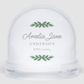 Elegant Script My First Christmas Photo Snow Globe Sneeuwbol (Achterkant)