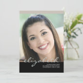 Elegant Script Name Afstudeerder: Champagne Kaart (Staand voorkant)