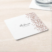 Elegant Script Name Birthday Kartonnen Onderzetters (Schuin)