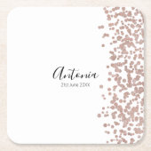 Elegant Script Name Birthday Kartonnen Onderzetters (Voorkant)