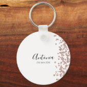 Elegant Script Name Birthday Sleutelhanger (Voorkant)