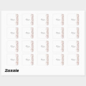 Elegant Script Name Birthday Vierkante Sticker (Vel)