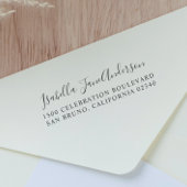 Elegant Script Name & Custom Return Address Rubberstempel