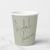 Elegant Script Name Date Vrijgezellenfeest Soft Sa Papieren Bekers (Voorkant)