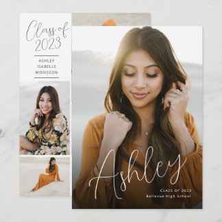 Elegant Script Name Overlay Afstuderen Aankondiging