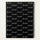 Elegant Script Name Pattern Personated Planner (Achterkant)