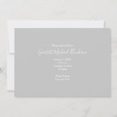Elegant Script Name Photo Baby Birth Announounemen (Achterkant)