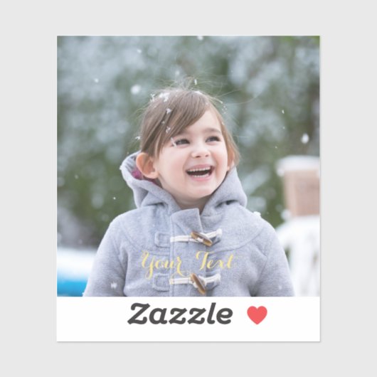 Elegant Script Name Photo DIY Custom Cut Vinyl Sticker (Vel)