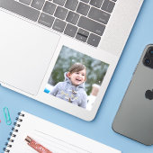 Elegant Script Name Photo DIY Custom Cut Vinyl Sticker (Laptop met iPhone)