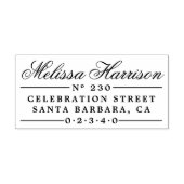 Elegant Script Name | retouradres Rubberstempel (Afrduk)