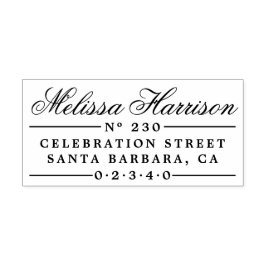 Elegant Script Name |  retouradres Rubberstempel