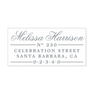 Elegant Script Name retouradres Zelfinktende Stempel