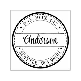 Elegant Script Name Return Address Stamp Zelfinktende Stempel