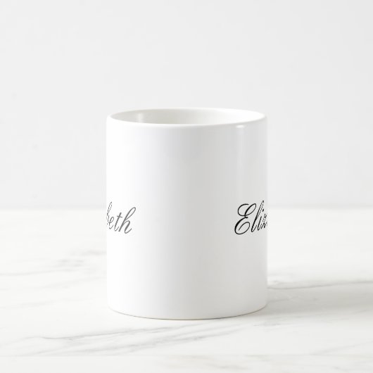 Elegant Script Name Sjabloon Coffee Mugs Koffiemok (Center)