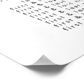 Elegant Script Namen Elegant Wedding Zitplaatsen Poster (Hoek)