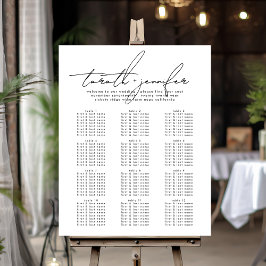 Elegant Script Namen Elegant Wedding Zitplaatsen Poster