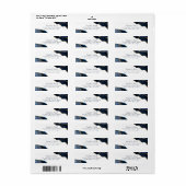 Elegant Script Navy Agaat Bruiloft Retouradres Etiket (Full Sheet)