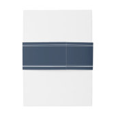 Elegant Script Navy Blauwe Huwelijk Uitnodigingen Wikkel (Achterkant Voorbeeld)