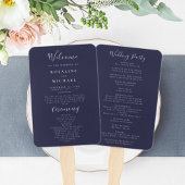 Elegant Script Navy Blue Modern Minimalist Wedding Handwaaier