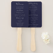Elegant Script Navy Blue Modern Minimalist Wedding Handwaaier