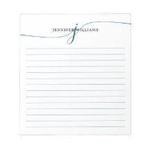 Elegant Script Navy Blue Modern Monogram bekleed