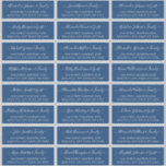 Elegant Script Navy White Wedding Guest Address Sticker<br><div class="desc">Moderne Elegant Script Navy and White Minimalist Wedding Guest Name Address custom personalized Labels Stickers. De gastnaam wordt geschreven in een cursief,  met de hand geschreven lettertypemanuscript van de spoelststaart. Dit heeft 24 stickers.</div>