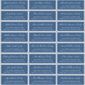 Elegant Script Navy White Wedding Guest Address Sticker (Voorkant)