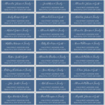 Elegant Script Navy White Wedding Guest Address